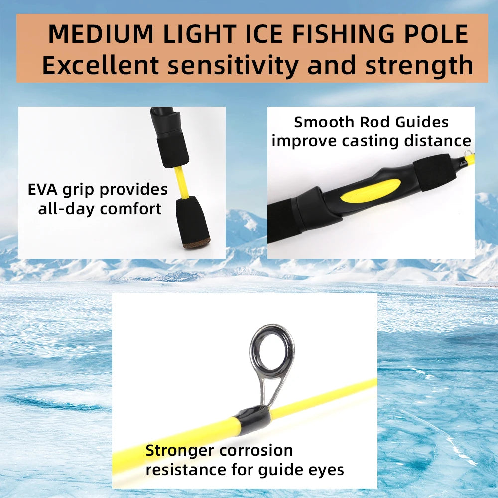 34-piece Ice Fishing Kit – Ultralight 27in