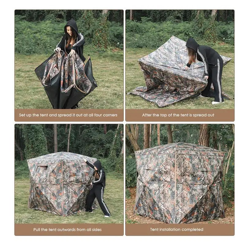 Tente Camouflage Automatique pour Camping et Chasse