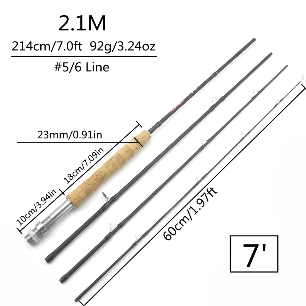 Portable and sturdy 2.1m fly rod 