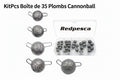 Adjustable Cannonball fishing weights