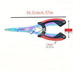 Stainless steel multi-function fishing pliers with cord