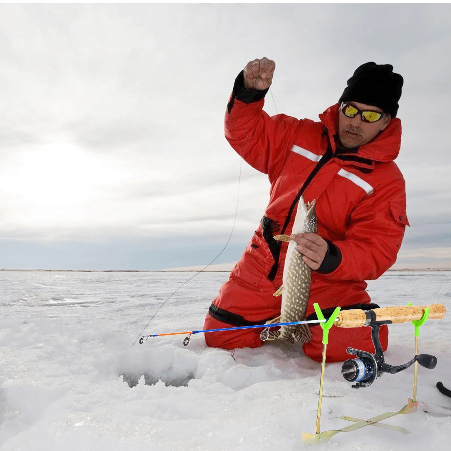Canne Courte Ultralégère Bois Glace