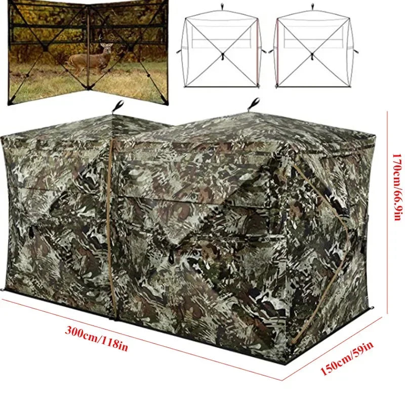 Tente de Chasse Camouflage Multi-Personnes