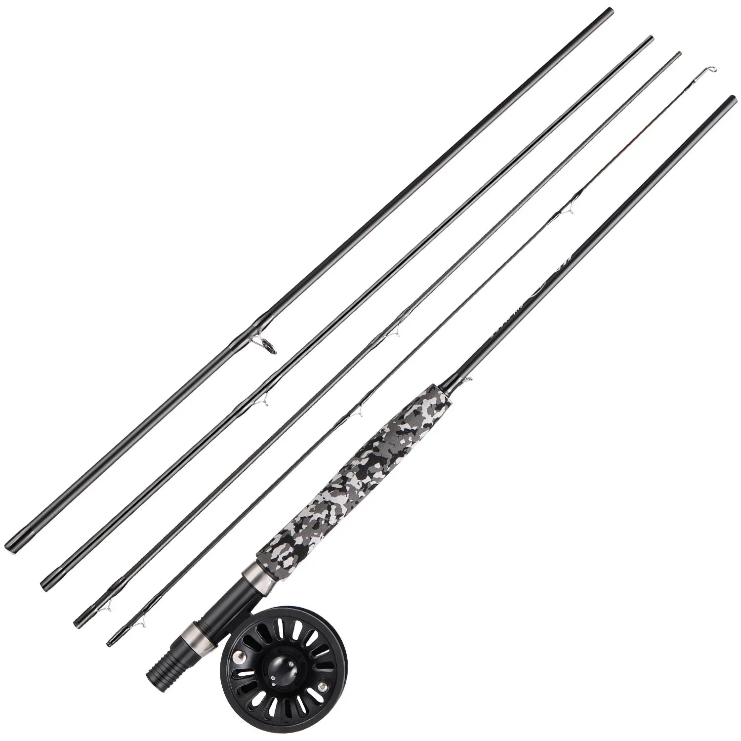 Canne à mouche fibre carbone portable