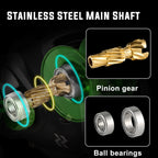 Powerful spinning reel, maximum drag 10 kg
