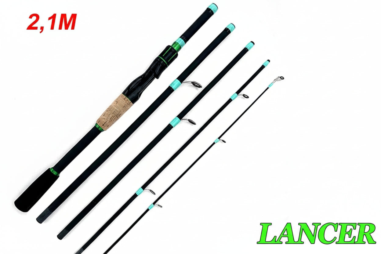 Canne carbone – 1,8 m / 5,9 pieds ou 2,1 m / 6,9 pieds – action ML