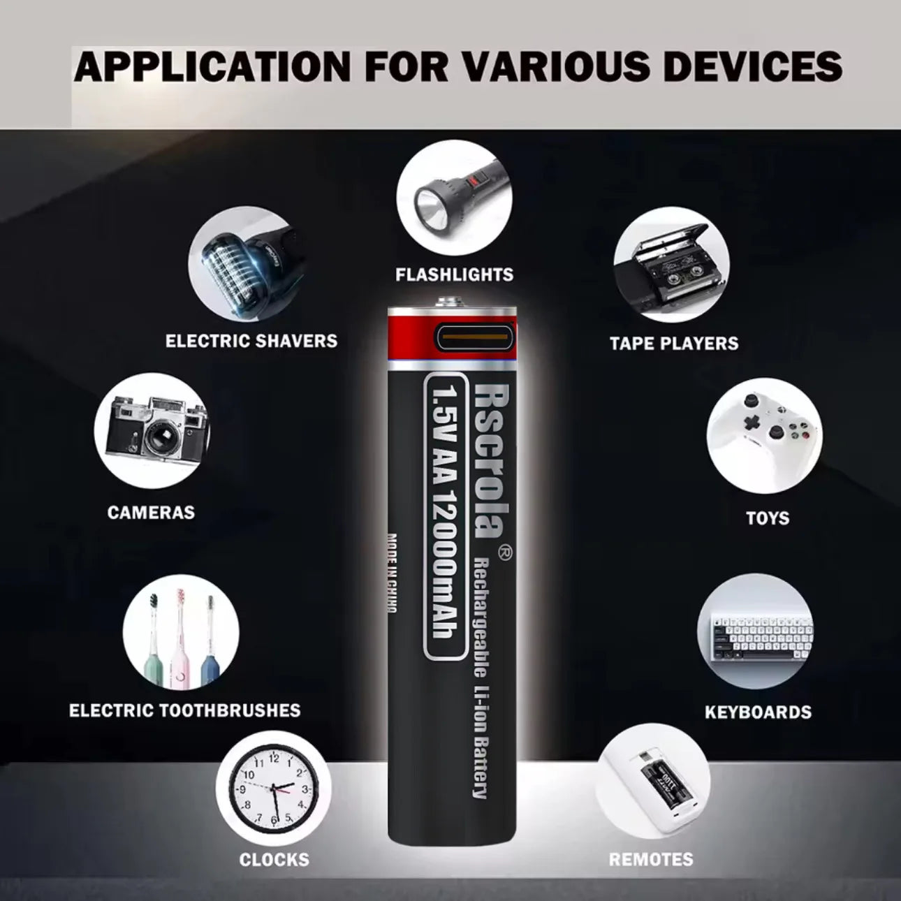 Piles AA Lithium USB-C Rechargeables