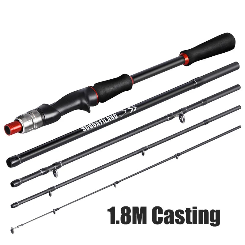 Lightweight travel fishing rod 1.8–2.1 m