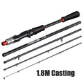 Lightweight travel fishing rod 1.8–2.1 m