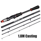 Lightweight travel fishing rod 1.8–2.1 m