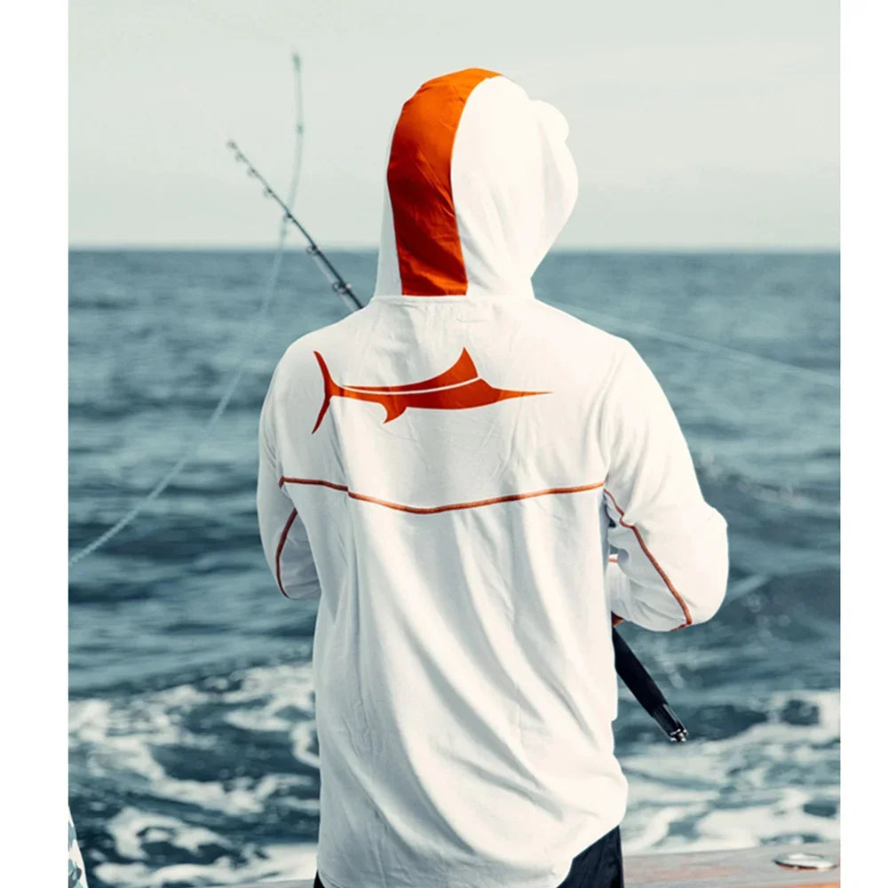 Long-sleeved peach top with UV protection