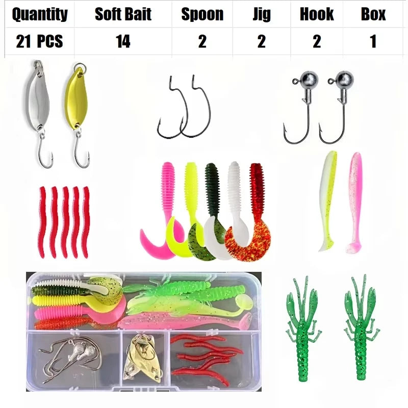 Kit Pêche Débutant 21 Appâts