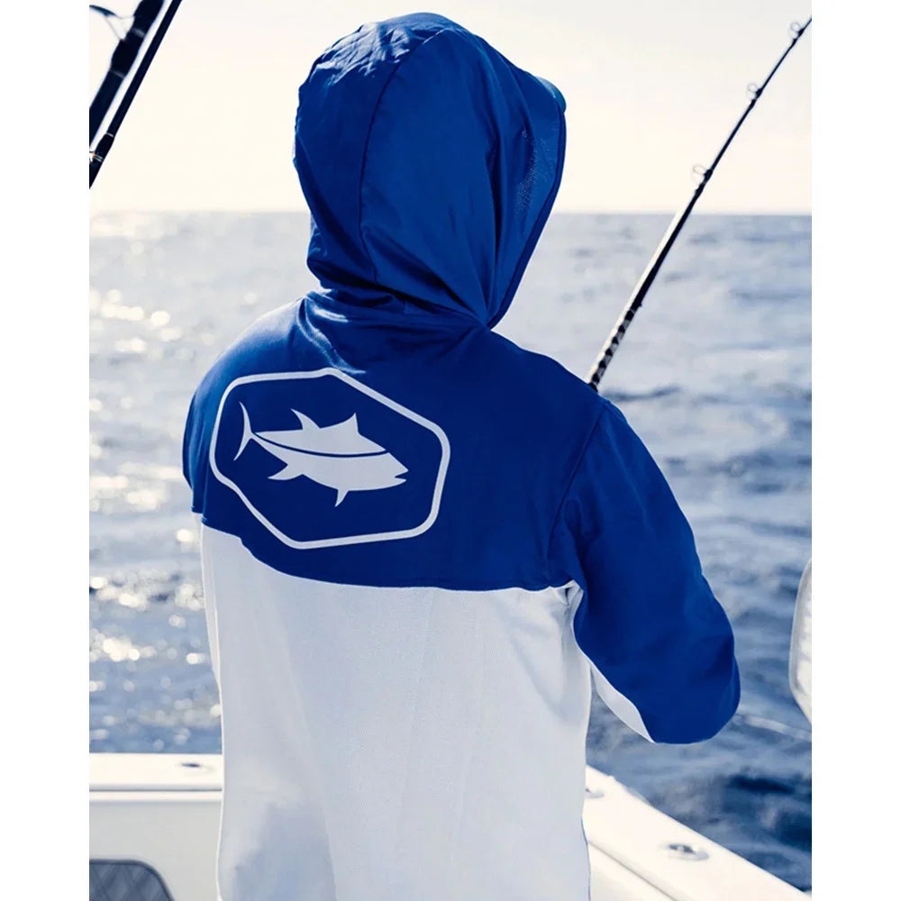 Long-sleeved peach top with UV protection