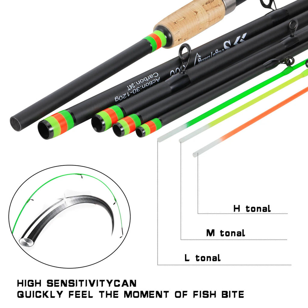 Lightweight carbon rod with cork handle