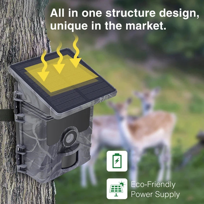 Caméra de Chasse Solaire 4K - WiFi, Bluetooth, Vision en Direct Caméra de Chasse Solaire 4K - WiFi, Bluetooth, Vision en Direct