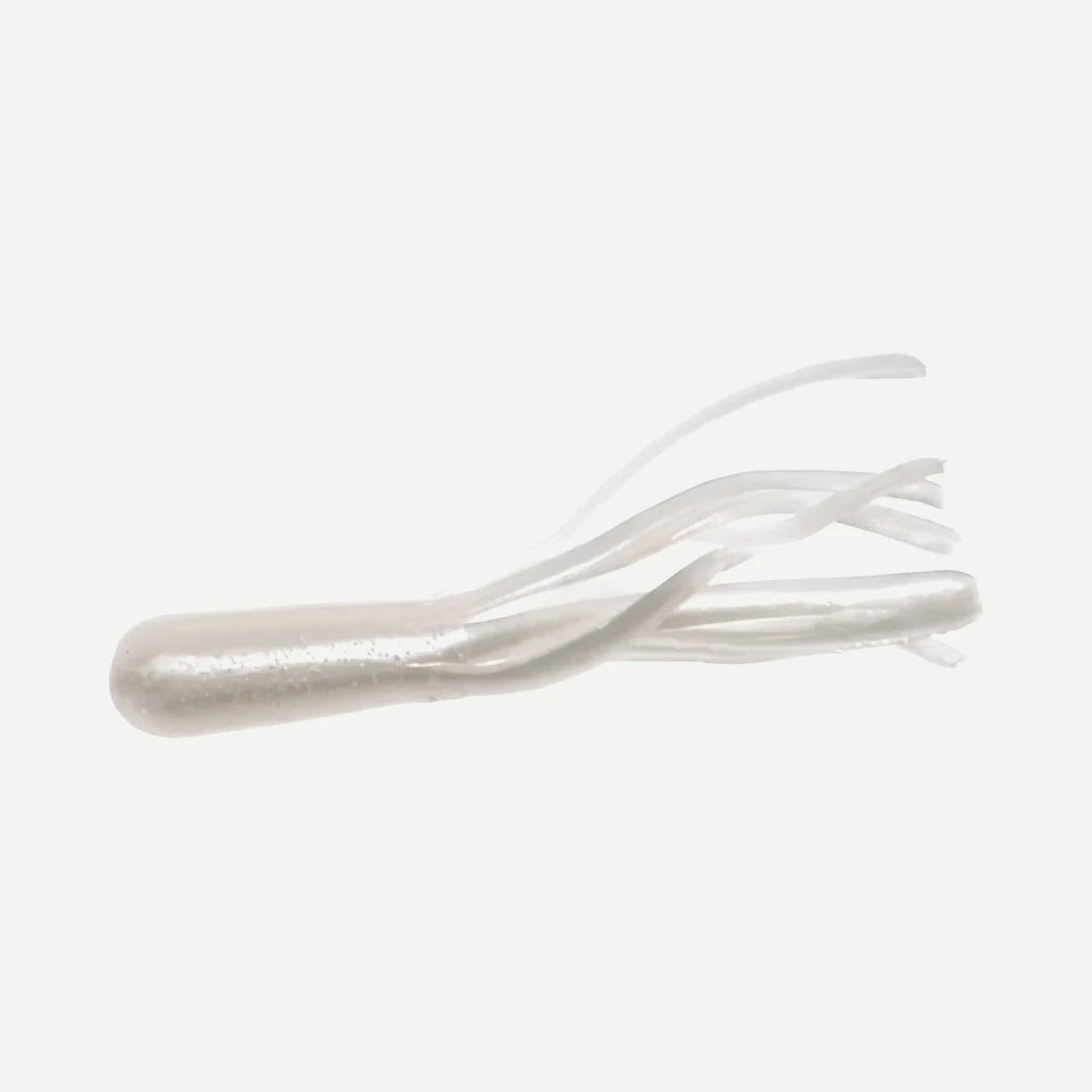 Mini tube bait 5 cm – perchaude, truite et achigan – lot de 10 – Blanc nacré