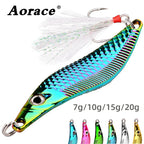 Aorace Metal Lure with Feathers 7-20g Sea Bass &amp; Pike
