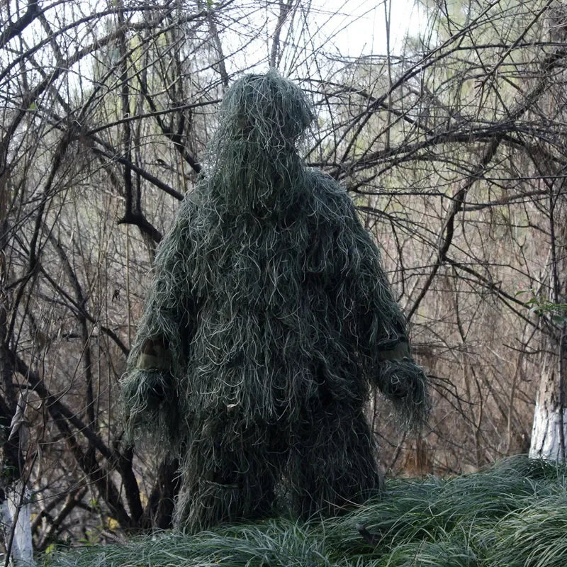 Camouflage suit 3D withered grass Ghillie set, 5-piece hunting suit hunting suit set