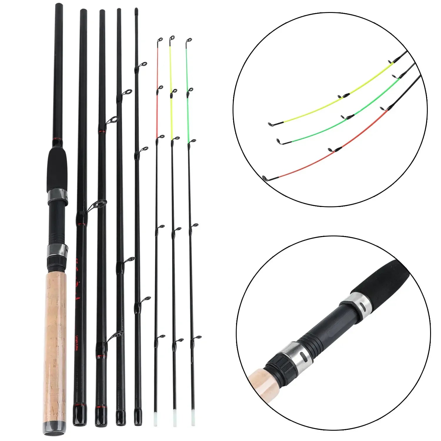 Lightweight carbon rod with cork handle