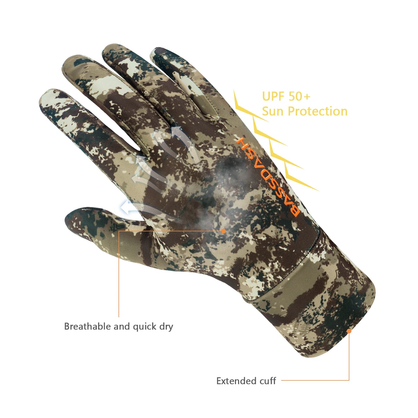 Gants de Chasse Camouflage Légers UPF 50+ HG05