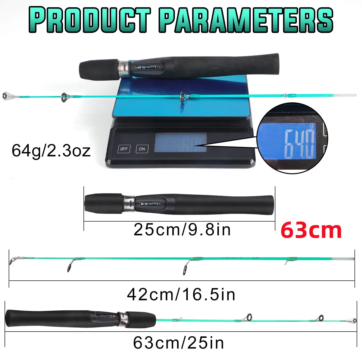 Canne Courte Ultralégère Bois Glace