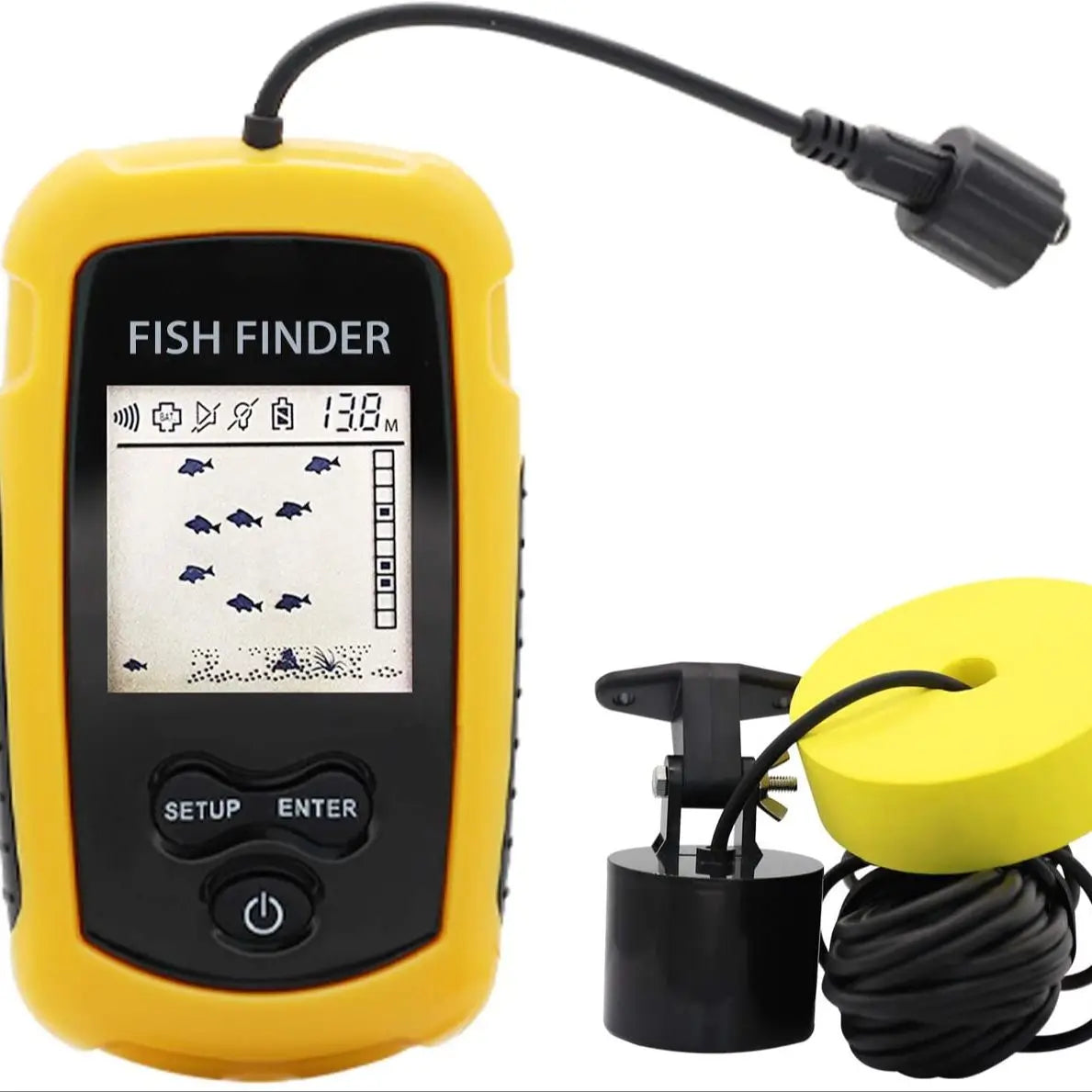 Portable fish finder for lakes and the sea