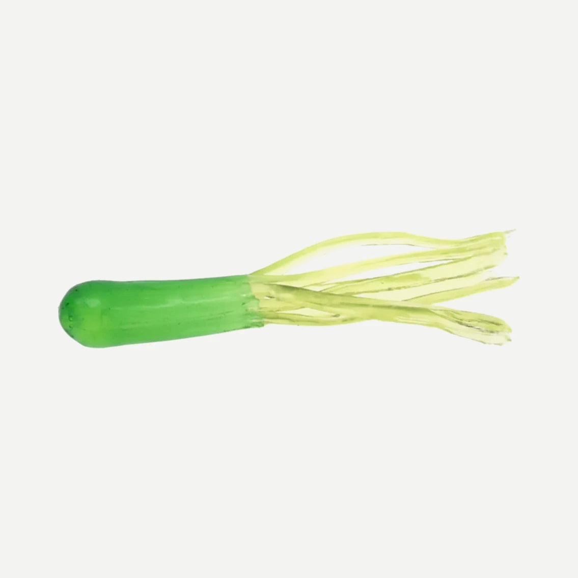 Mini tube bait 5 cm – perchaude, truite et achigan – lot de 10 – Chartreuse et vert