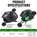 Powerful spinning reel, maximum drag 10 kg
