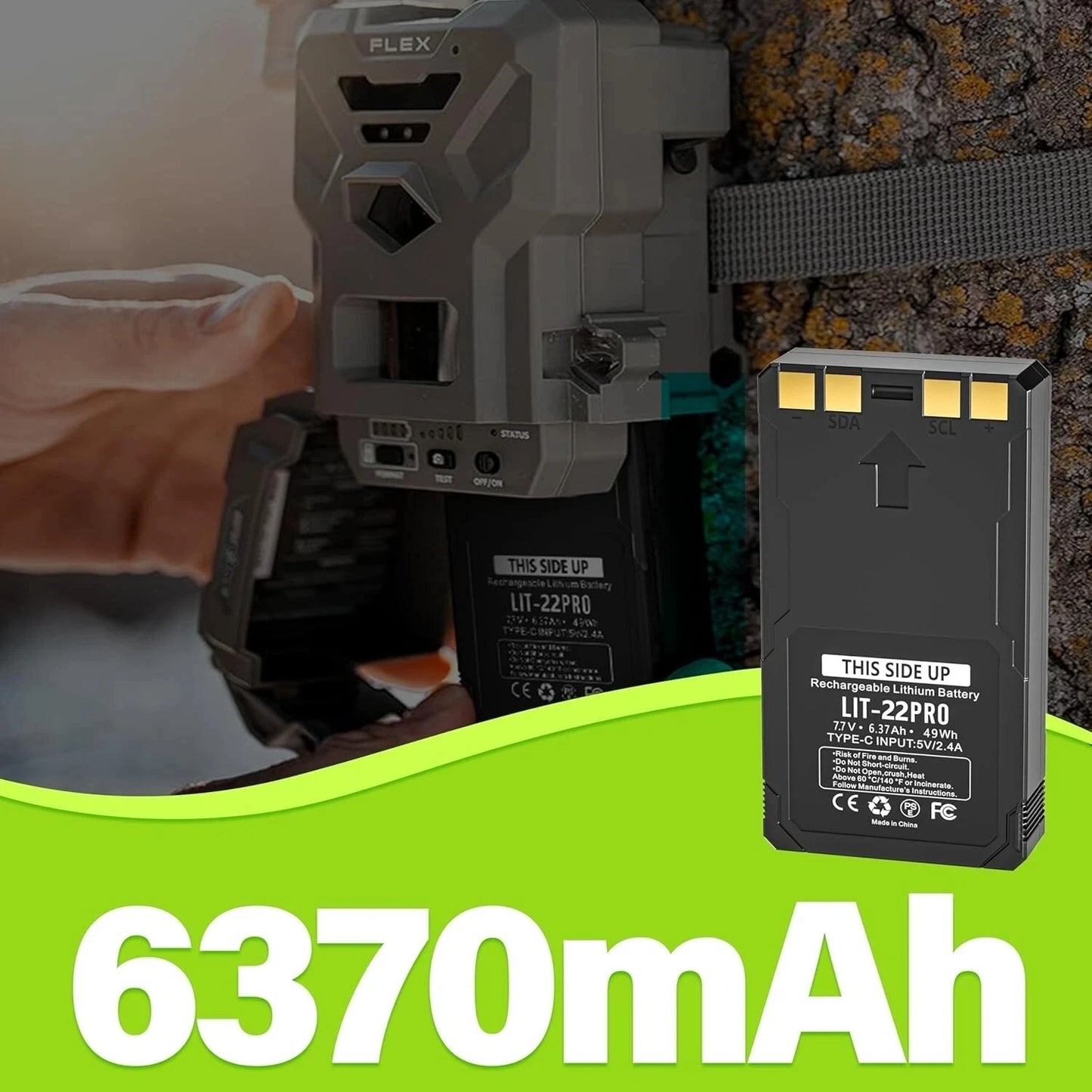 Batterie Rechargeable LIT-22 Caméra Chasse