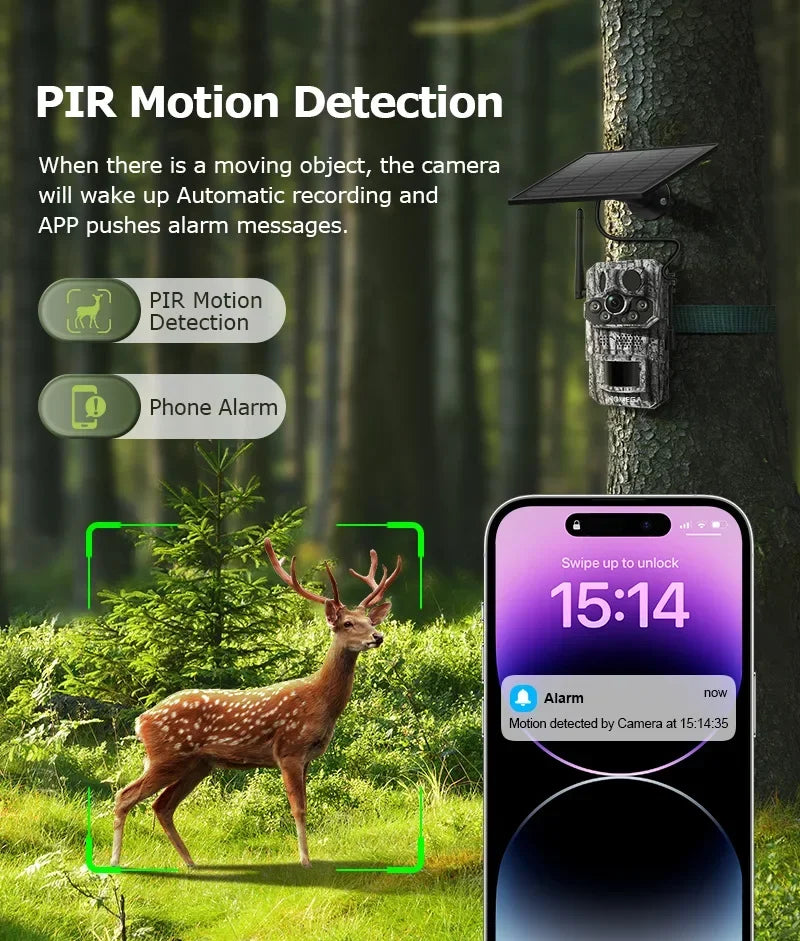 3MP 4G Hunting CameraGPS Camera Trap Temperature DetectionWildlife Trail Camera Security Protection Video Surveillance Camera