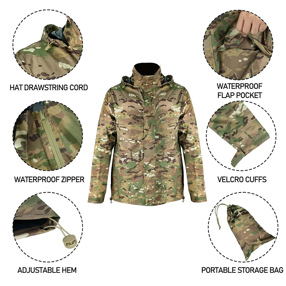 Ensemble Imperméable Chasse Poncho Extérieur