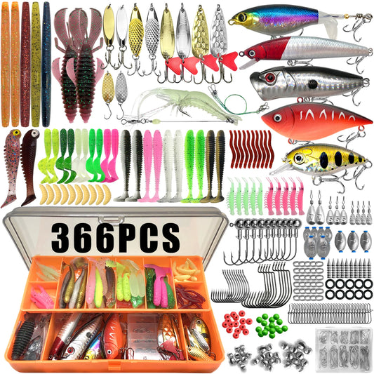 Kit Leurres Pêche 86-366pcs