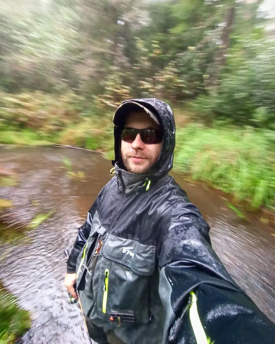 Waterproof and breathable fishing jacket