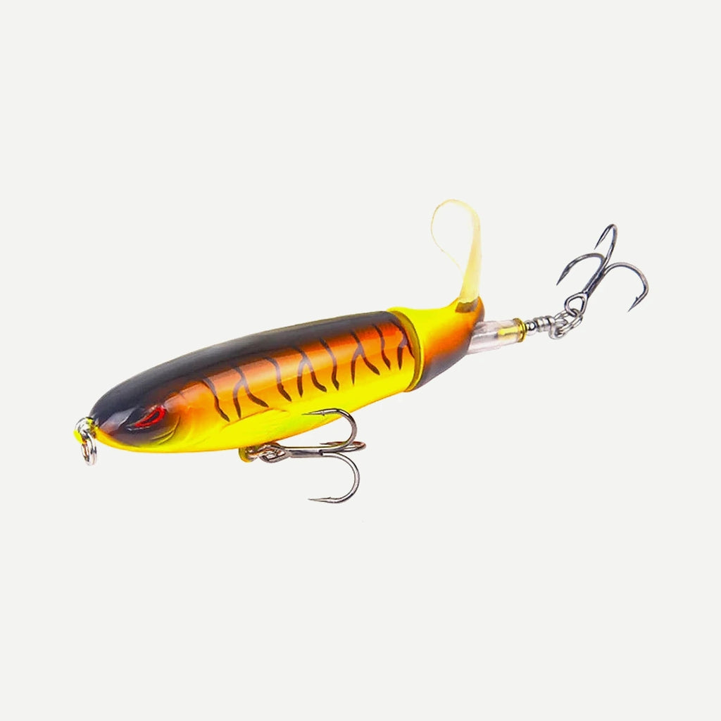 Plopper de surface rotatif 10 à 14 cm – Orange tigré