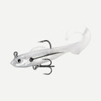 Swimbait souple plombé 9,5 cm – 9,5 g – Blanc argenté tigré