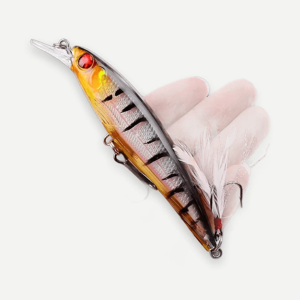 Swimbait dur laser 11 cm – 13 g – Perche dorée