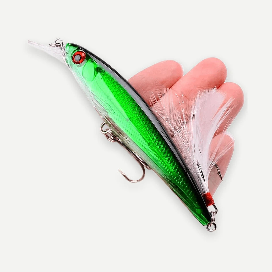 Swimbait dur laser 11 cm – 13 g – Vert argenté