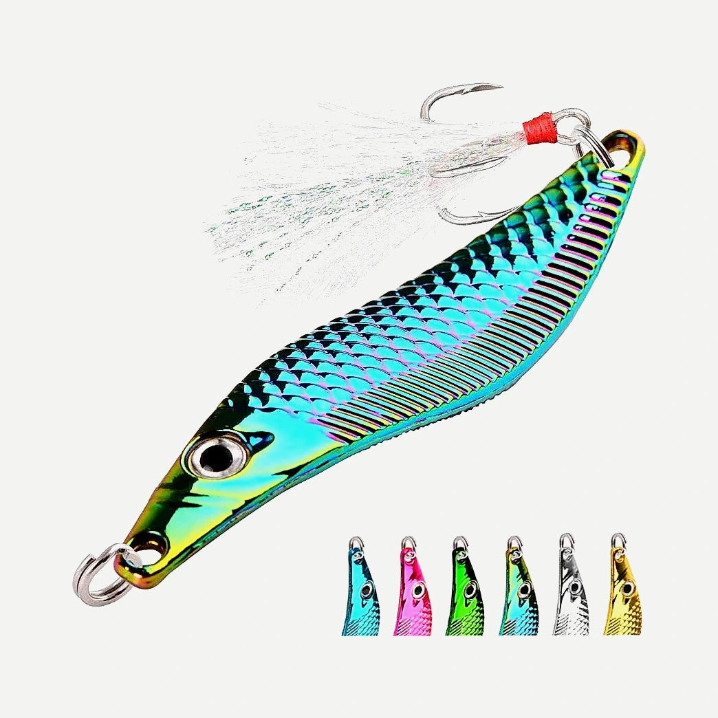 Cuillère VIB à plume AORACE 15 g, 6,6 cm – argent, or ou vert