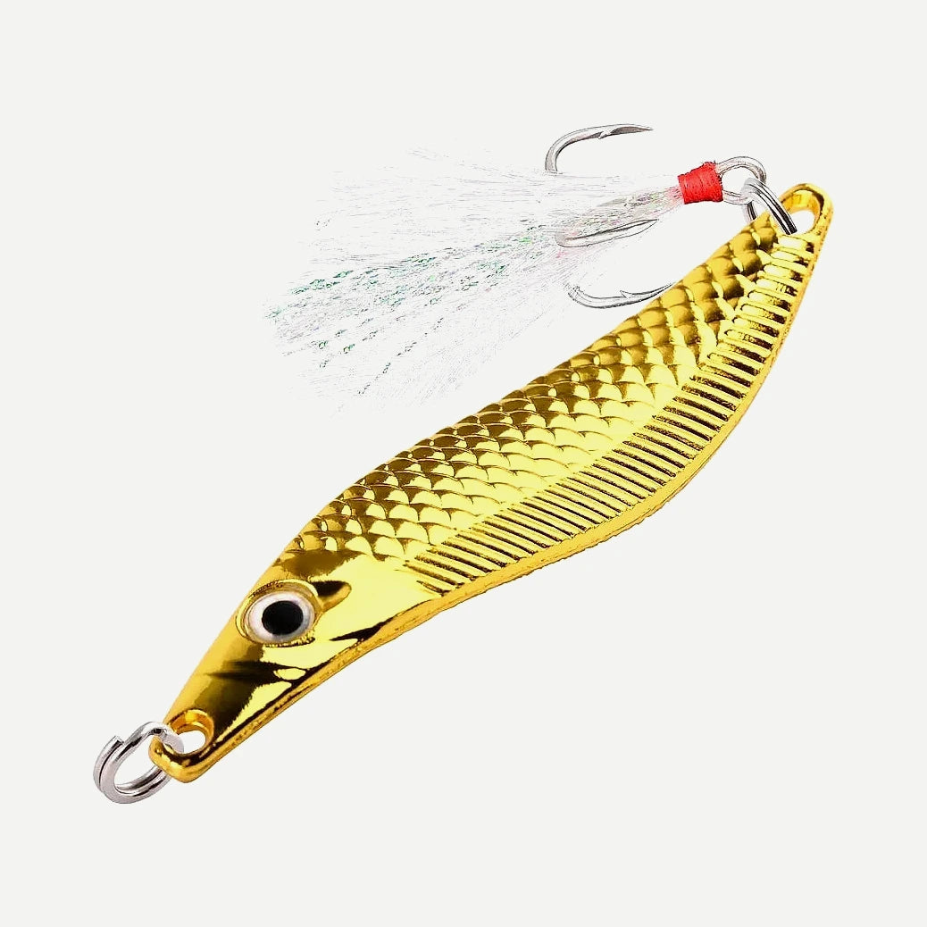 Cuillère VIB à plume AORACE 15 g, 6,6 cm – argent, or ou vert – Or
