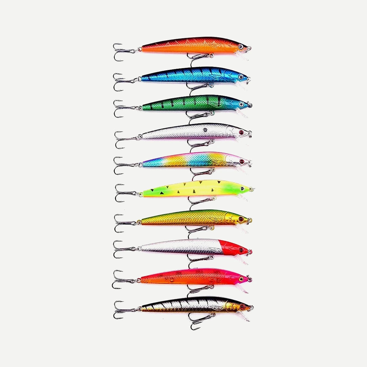 Lot de 10 mini crankbaits flottants