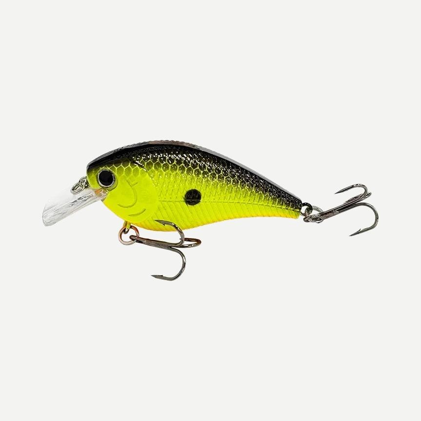 Crankbait squarebill sonore 6 cm, 9,4 g – Chartreuse Dos Noir